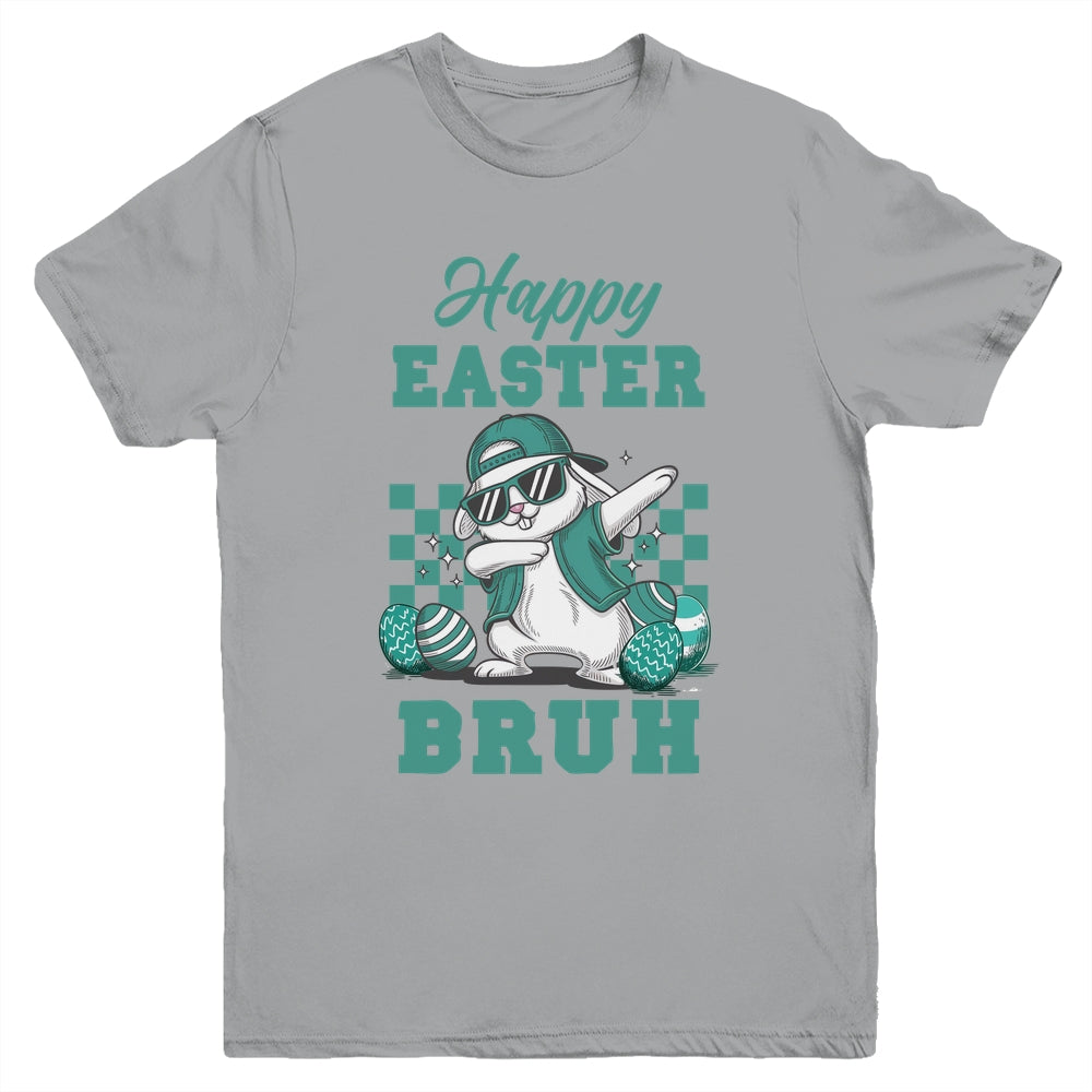 Happy Easter Bruh Bunny Dabbing Easter Kids Boys Girls Youth Shirt | siriusteestore