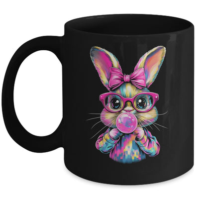 Happy Easter Bunny Coquette Bow Brushstroke Easter Girl Kids Mug | siriusteestore
