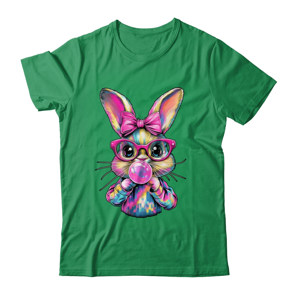 Happy Easter Bunny Coquette Bow Brushstroke Easter Girl Kids Shirt & Sweatshirt | siriusteestore