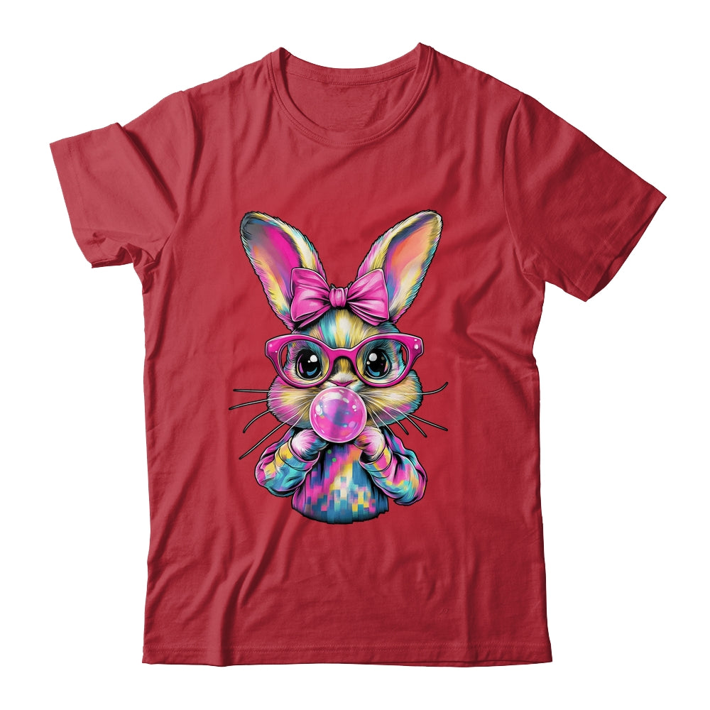 Happy Easter Bunny Coquette Bow Brushstroke Easter Girl Kids Shirt & Sweatshirt | siriusteestore