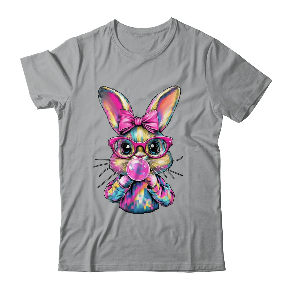 Happy Easter Bunny Coquette Bow Brushstroke Easter Girl Kids Shirt & Sweatshirt | siriusteestore