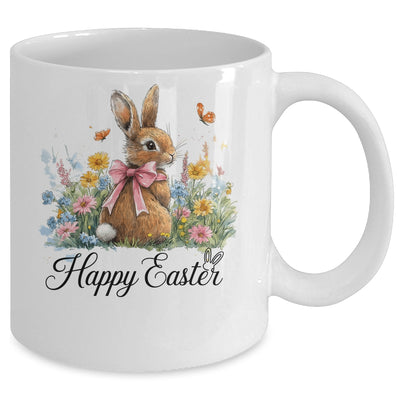 Happy Easter Bunny Coquette Spring Retro Girly Kids Floral Mug | siriusteestore