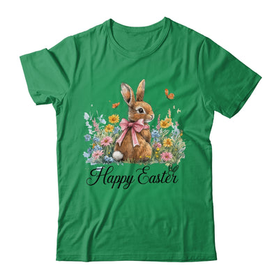 Happy Easter Bunny Coquette Spring Retro Girly Kids Floral Shirt & Hoodie | siriusteestore
