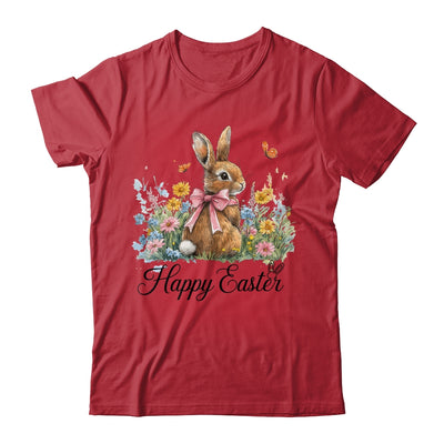 Happy Easter Bunny Coquette Spring Retro Girly Kids Floral Shirt & Hoodie | siriusteestore