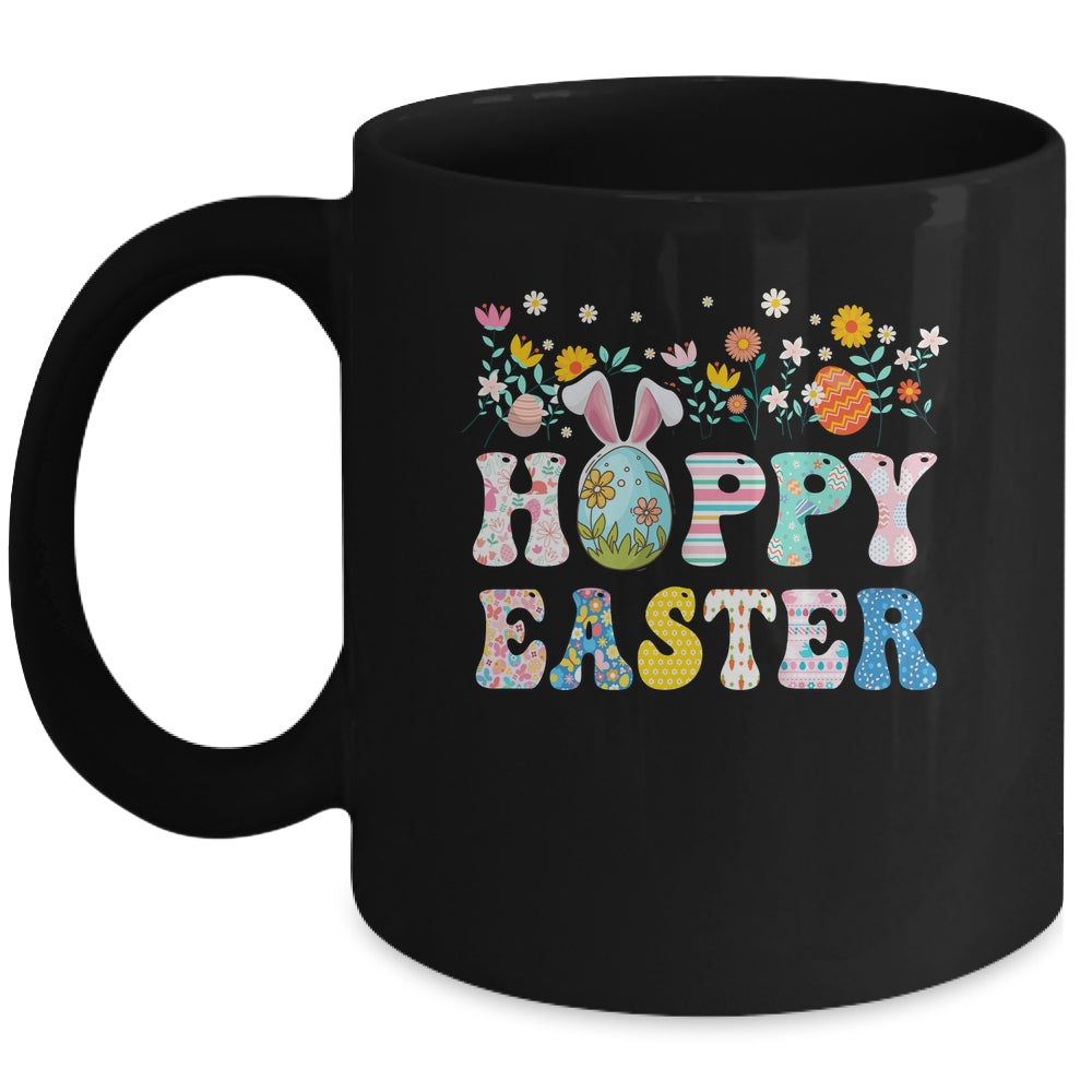 Happy Easter Bunny Rabbit Eggs Funny Easter Day Women Girls Mug | siriusteestore