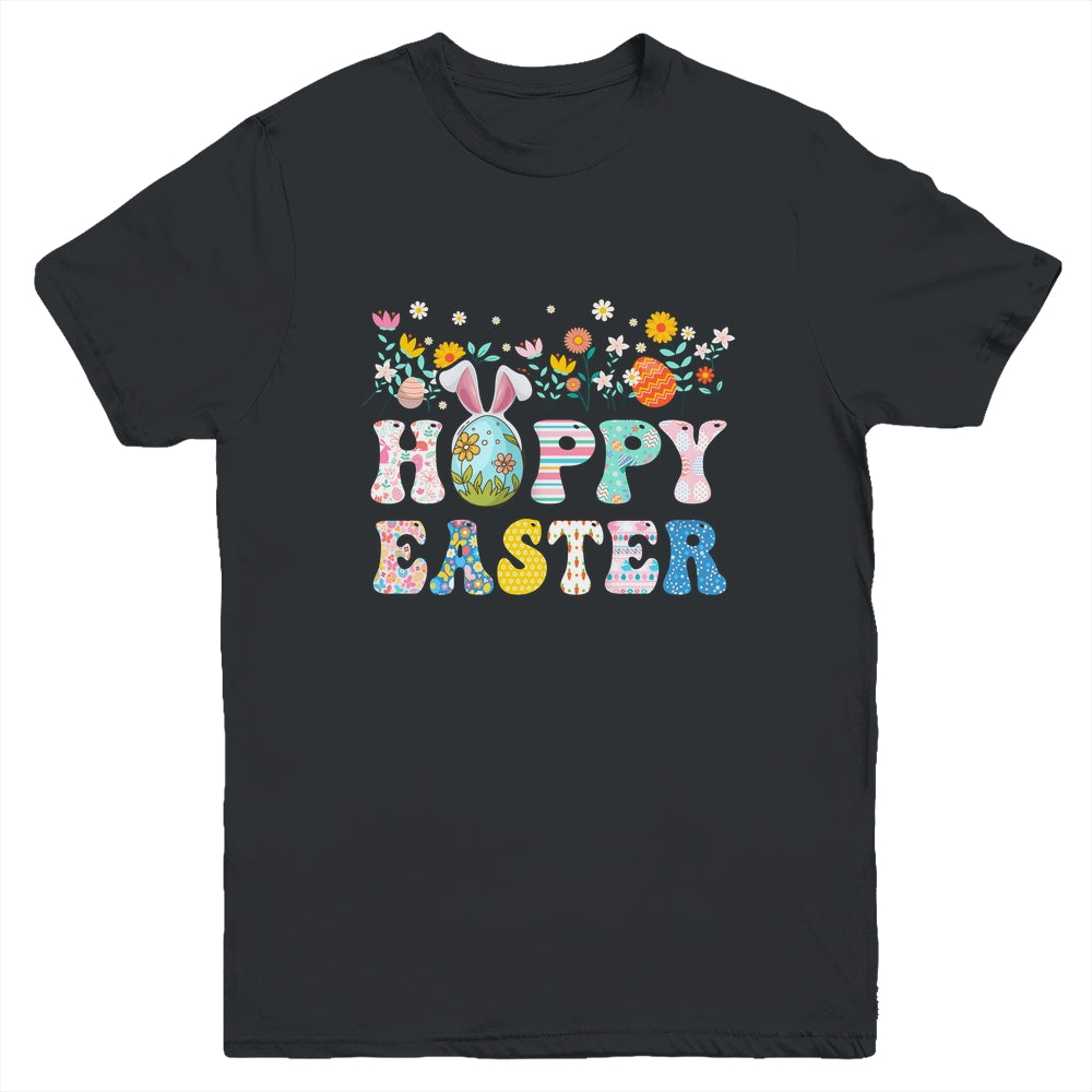 Happy Easter Bunny Rabbit Eggs Funny Easter Day Women Girls Youth Shirt | siriusteestore