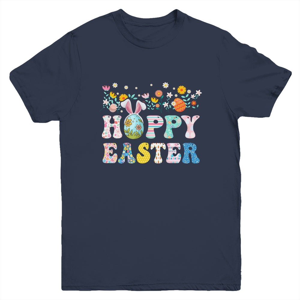 Happy Easter Bunny Rabbit Eggs Funny Easter Day Women Girls Youth Shirt | siriusteestore