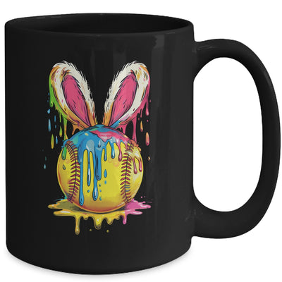 Happy Easter Bunny Softball Ice Cream Drip Women Girls Mug | siriusteestore