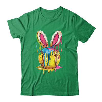 Happy Easter Bunny Softball Ice Cream Drip Women Girls Shirt & Hoodie | siriusteestore