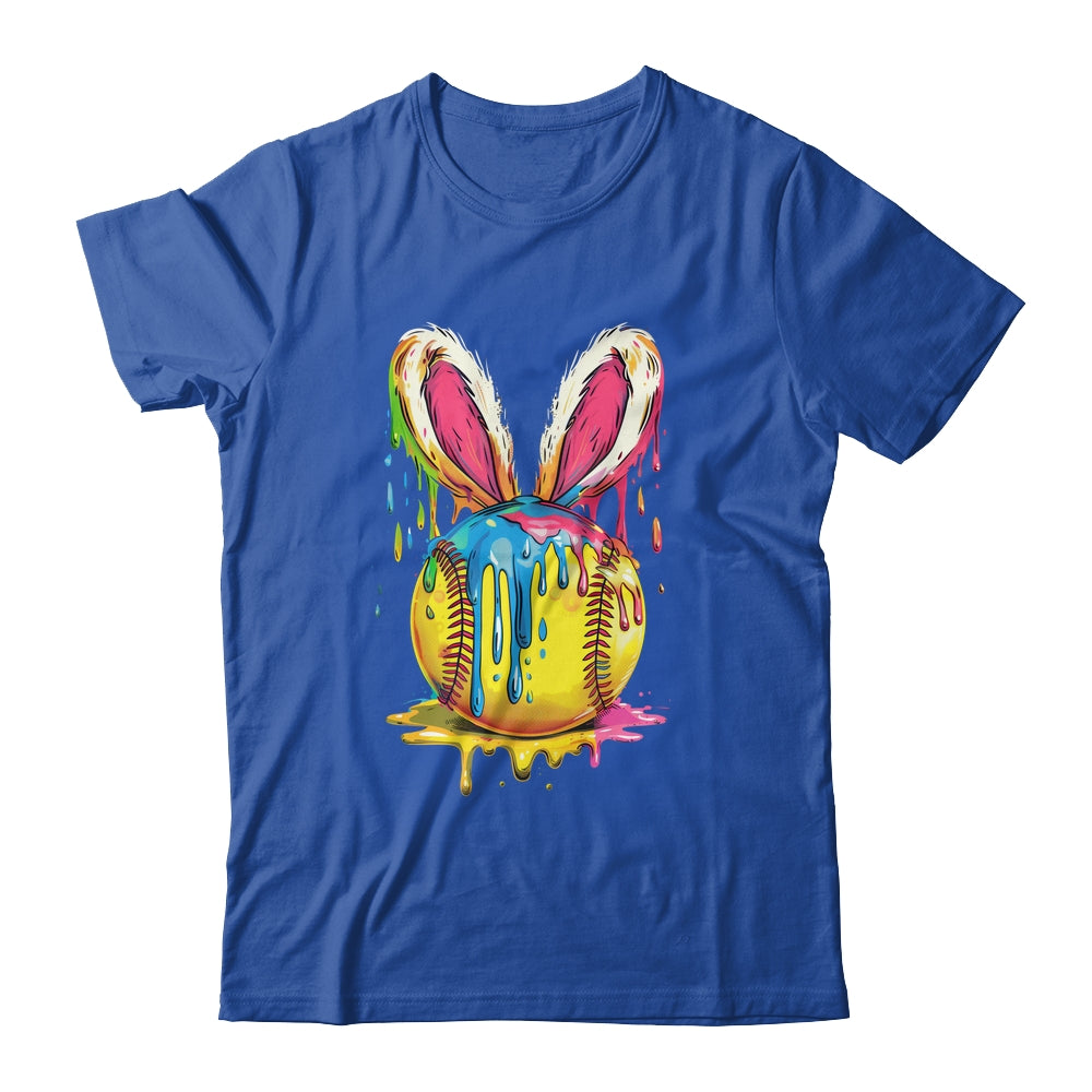 Happy Easter Bunny Softball Ice Cream Drip Women Girls Shirt & Hoodie | siriusteestore