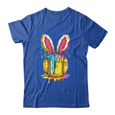 Happy Easter Bunny Softball Ice Cream Drip Women Girls Shirt & Hoodie | siriusteestore