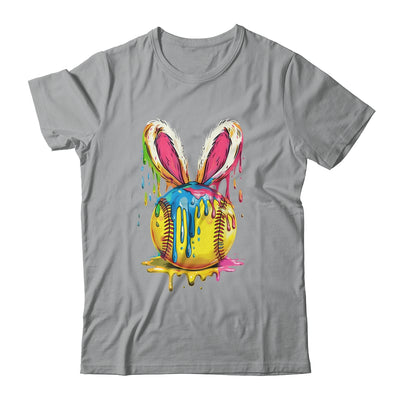 Happy Easter Bunny Softball Ice Cream Drip Women Girls Shirt & Hoodie | siriusteestore
