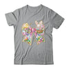 Happy Easter Coquette Bow Retro Bunny Bow Easter Floral Shirt & Sweatshirt | siriusteestore