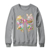 Happy Easter Coquette Bow Retro Bunny Bow Easter Floral Shirt & Sweatshirt | siriusteestore