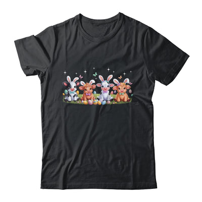 Happy Easter Day Coquetter Highland Cow Easter Bunny Girls Shirt & Tank Top | siriusteestore
