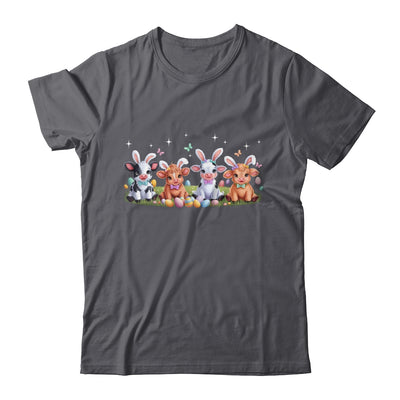 Happy Easter Day Coquetter Highland Cow Easter Bunny Girls Shirt & Tank Top | siriusteestore