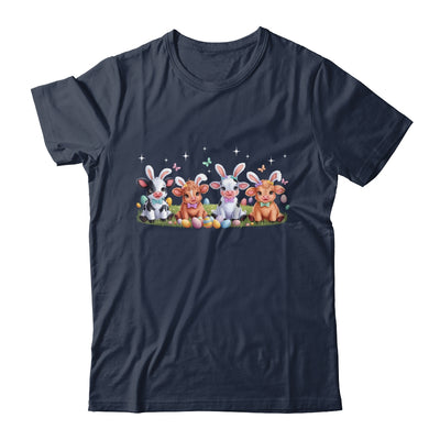 Happy Easter Day Coquetter Highland Cow Easter Bunny Girls Shirt & Tank Top | siriusteestore