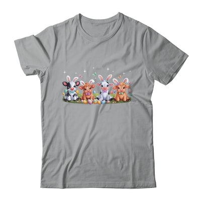 Happy Easter Day Coquetter Highland Cow Easter Bunny Girls Shirt & Tank Top | siriusteestore