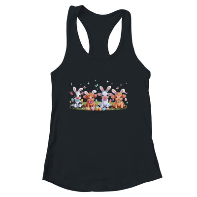 Happy Easter Day Coquetter Highland Cow Easter Bunny Girls Shirt & Tank Top | siriusteestore