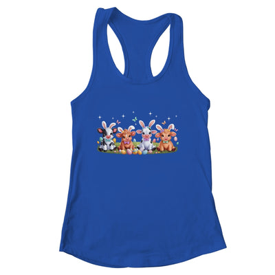 Happy Easter Day Coquetter Highland Cow Easter Bunny Girls Shirt & Tank Top | siriusteestore