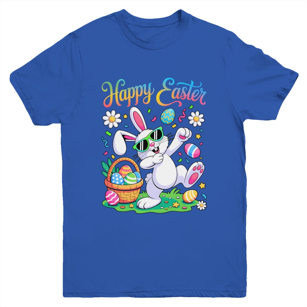 Happy Easter Day For Boys Girls Kids Dabbing Bunny Youth Shirt | siriusteestore