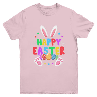 Happy Easter Day Girls Boys Easter Cute Bunny Eggs Youth Shirt | siriusteestore