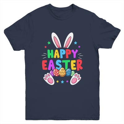 Happy Easter Day Girls Boys Easter Cute Bunny Eggs Youth Shirt | siriusteestore