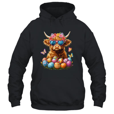 Happy Easter Highland Cow Women Girl Easter Day Farmer Shirt & Tank Top | siriusteestore