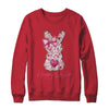 Happy Easter Pink Floral Bunny Easter Rabbit Coquette Girls Shirt & Sweatshirt | siriusteestore