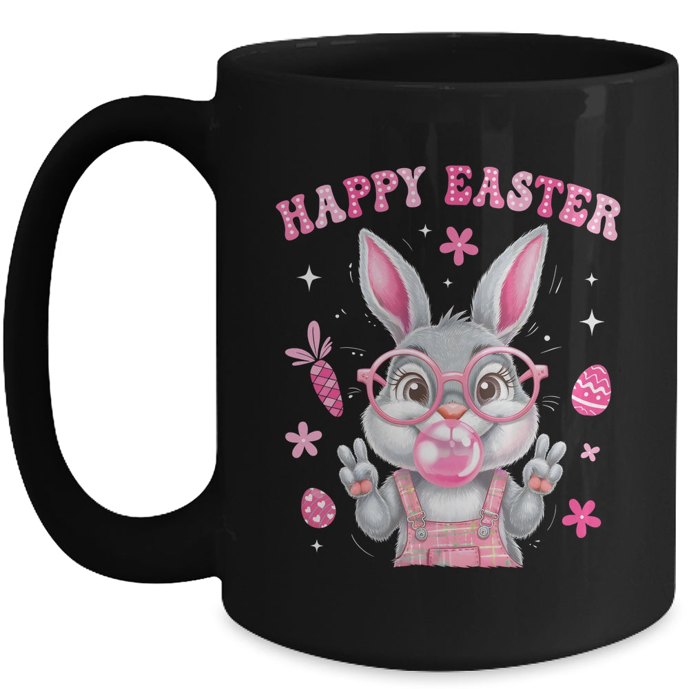 Happy Easter Rabbit Face Bunny Funny Easter Day Women Girls Mug | siriusteestore