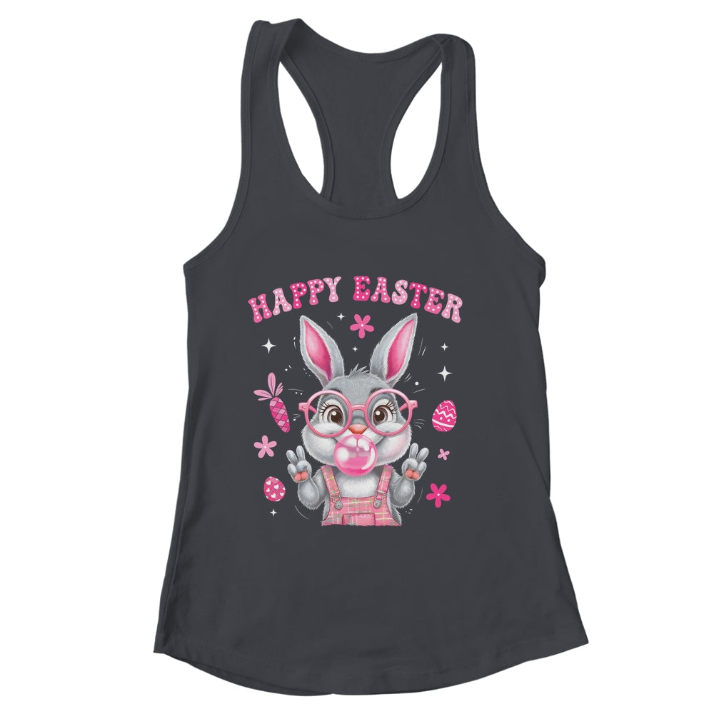 Happy Easter Rabbit Face Bunny Funny Easter Day Women Girls Shirt & Tank Top | siriusteestore