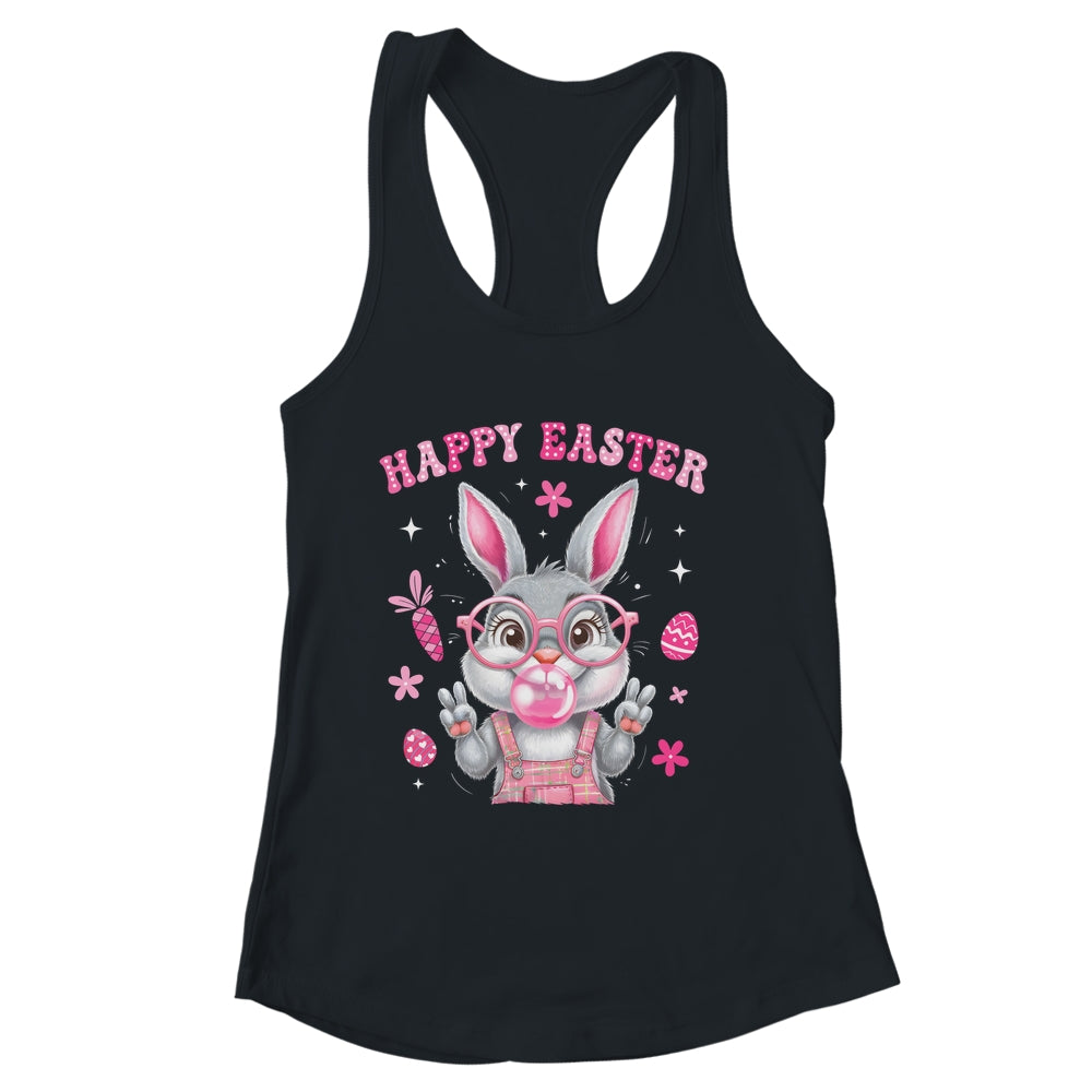 Happy Easter Rabbit Face Bunny Funny Easter Day Women Girls Shirt & Tank Top | siriusteestore