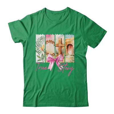 Happy Easter True Story He Is Risen Christian Coquette Bow Shirt & Sweatshirt | siriusteestore