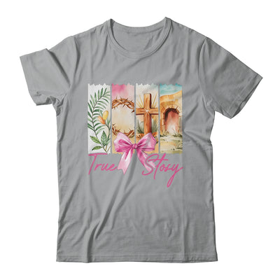 Happy Easter True Story He Is Risen Christian Coquette Bow Shirt & Sweatshirt | siriusteestore