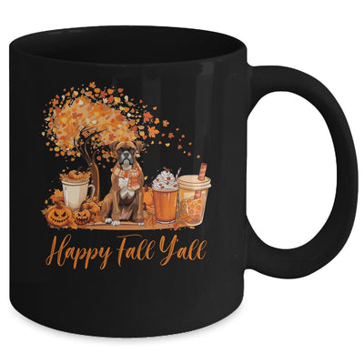 Happy Fall Y'all Boxer Autumn Pumpkin Spice Latte Mug | siriusteestore