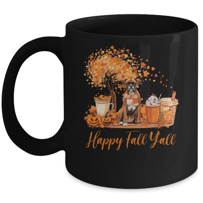 Happy Fall Y'all Boxer Autumn Pumpkin Spice Latte Mug | siriusteestore