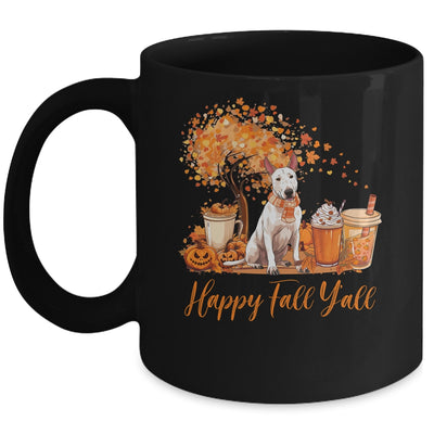 Happy Fall Y'all Bull Terrier Autumn Pumpkin Spice Latte Mug | siriusteestore