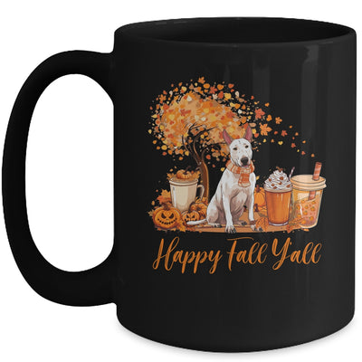 Happy Fall Y'all Bull Terrier Autumn Pumpkin Spice Latte Mug | siriusteestore
