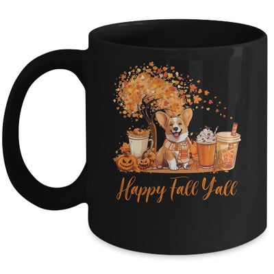 Happy Fall Y'all Corgi Autumn Pumpkin Spice Latte Mug | siriusteestore