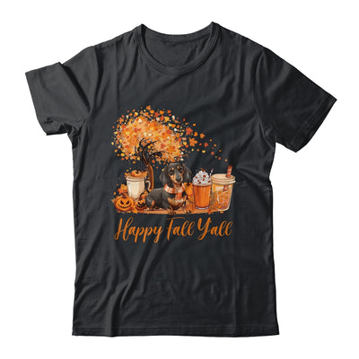 Happy Fall Y'all Dachshund Autumn Pumpkin Spice Latte Shirt & Hoodie | siriusteestore