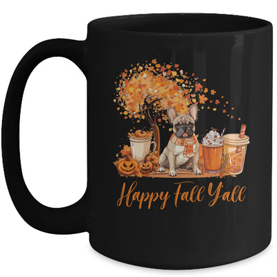 Happy Fall Y'all French Bulldog Autumn Pumpkin Spice Latte Mug | siriusteestore