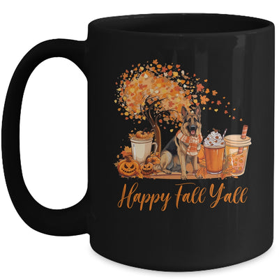 Happy Fall Y'all German Shepherd Autumn Pumpkin Spice Latte Mug | siriusteestore