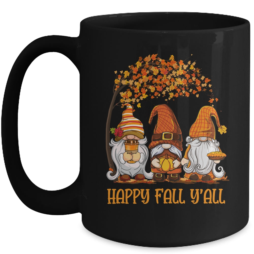 Happy Fall Y'all Gnomes Pumpkin Spice Season Gnome Autumn Mug | siriusteestore