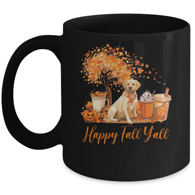 Happy Fall Y'all Labrador Autumn Pumpkin Spice Latte Mug | siriusteestore