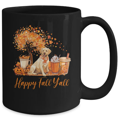 Happy Fall Y'all Labrador Autumn Pumpkin Spice Latte Mug | siriusteestore