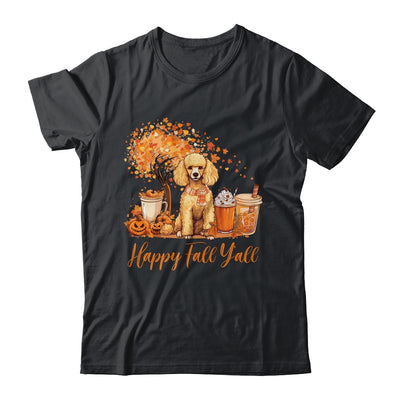 Happy Fall Y'all Poodle Autumn Pumpkin Spice Latte Shirt & Hoodie | siriusteestore