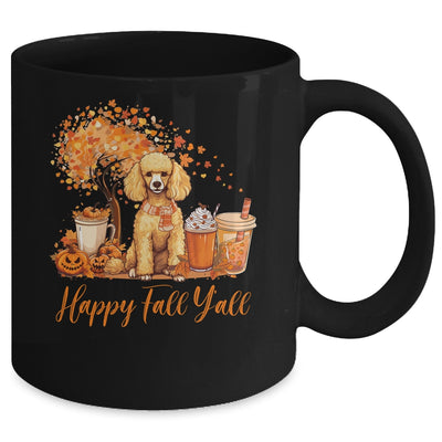 Happy Fall Y'all Poodle Autumn Pumpkin Spice Latte Mug | siriusteestore