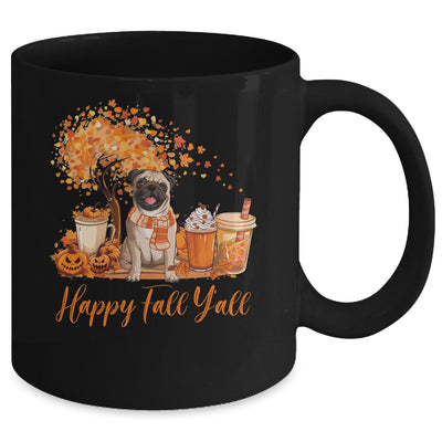 Happy Fall Y'all Pug Autumn Pumpkin Spice Latte Mug | siriusteestore