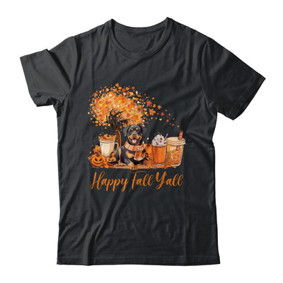 Happy Fall Y'all Rottweiler Autumn Pumpkin Spice Latte Shirt & Hoodie | siriusteestore