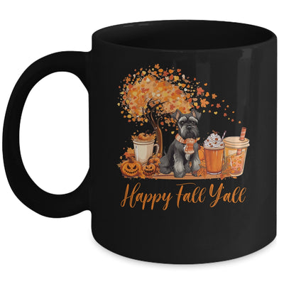 Happy Fall Y'all Schnauzer Autumn Pumpkin Spice Latte Mug | siriusteestore
